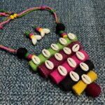 Boho Tribal Cowrie Shell Necklace & Earring Set - Image 2