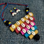 Boho Tribal Cowrie Shell Necklace & Earring Set - Image 4