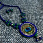 Tribal Garden Pendant Set – Handcrafted Necklace with Miniature Art - Image 2