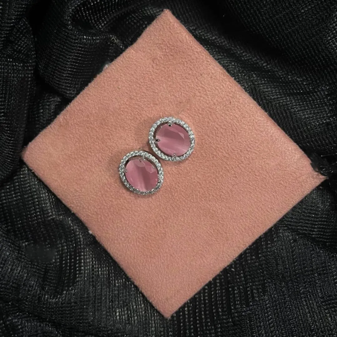 Blush Bloom Round Stud Earrings Blush Bloom Round Stud Earrings - Image 1