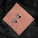 Crimson Cascade Triple-Drop Statement Earrings with Ruby