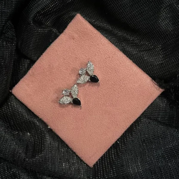 Crimson Cascade Triple-Drop Statement Earrings with Ruby