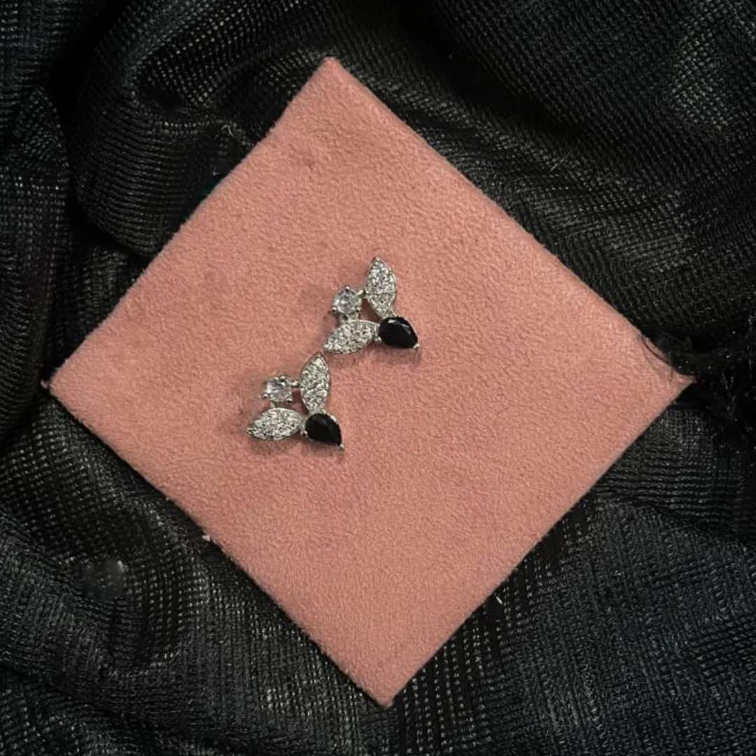 Crimson Cascade Triple-Drop Statement Earrings with Ruby-Red Stones Crimson Cascade Triple-Drop Statement Earrings with Ruby - Image 1