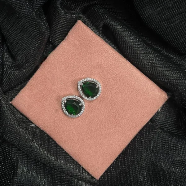 Emerald Radiance Teardrop Studs