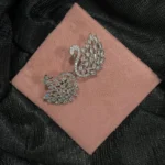 Graceful Swan Diamond Earrings