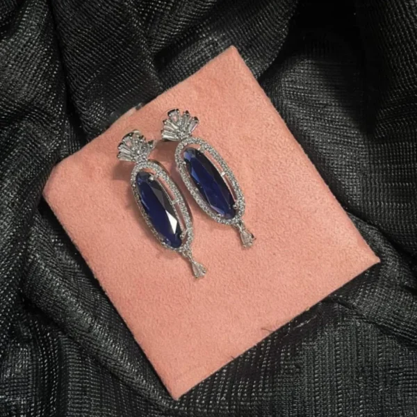 Midnight Grace Oval Danglers