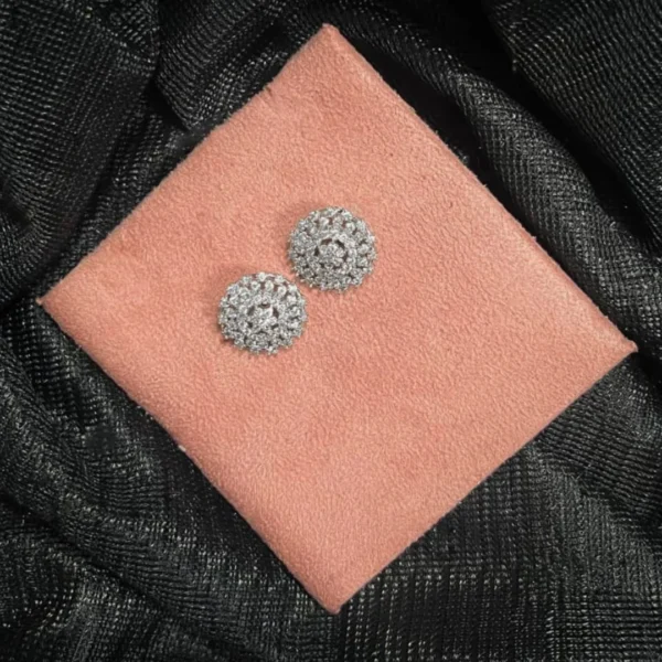 Radiant Halo Cluster Stud Earrings