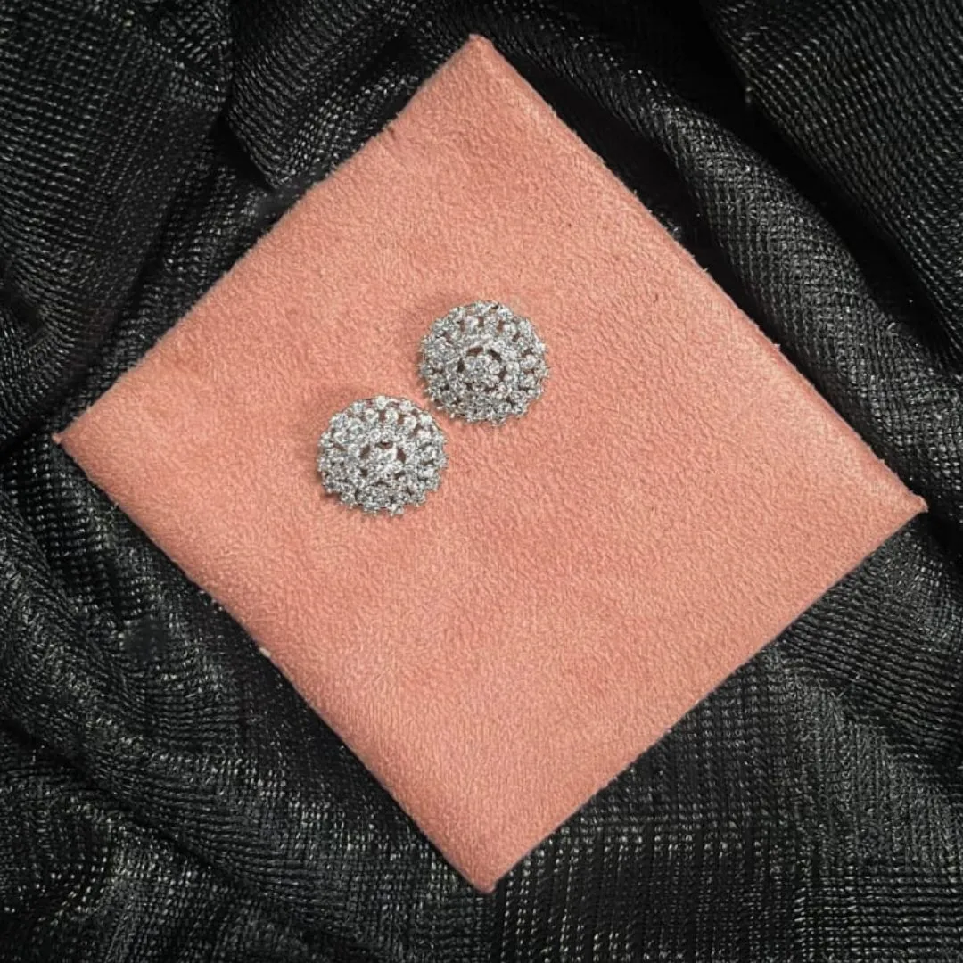 Radiant Halo Cluster Stud Earrings Radiant Halo Cluster Stud Earrings - Image 1