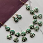 Regal Blossom – Traditional Red Meenakari Necklace Set