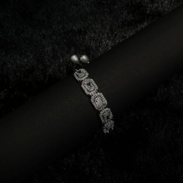 Regal Radiance – Emerald-Cut CZ Tennis Bracelet