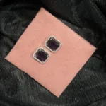 Royal Amethyst Emerald-Cut Stud Earrings