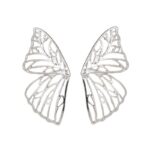 Metal Hollow Butterfly Stud Earrings For Women With Electroplating Animal Style - Image 2