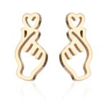 Korean Heart Gesture Studs