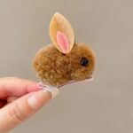 Cute Rabbit Plush Handmade Hair Clip - Image 2