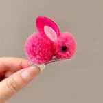Cute Rabbit Plush Handmade Hair Clip - Image 5