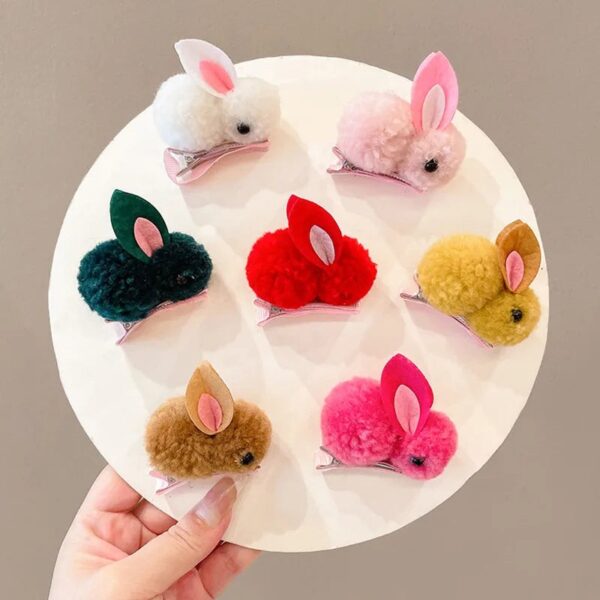 Cute Rabbit Plush Handmade Hair Clip