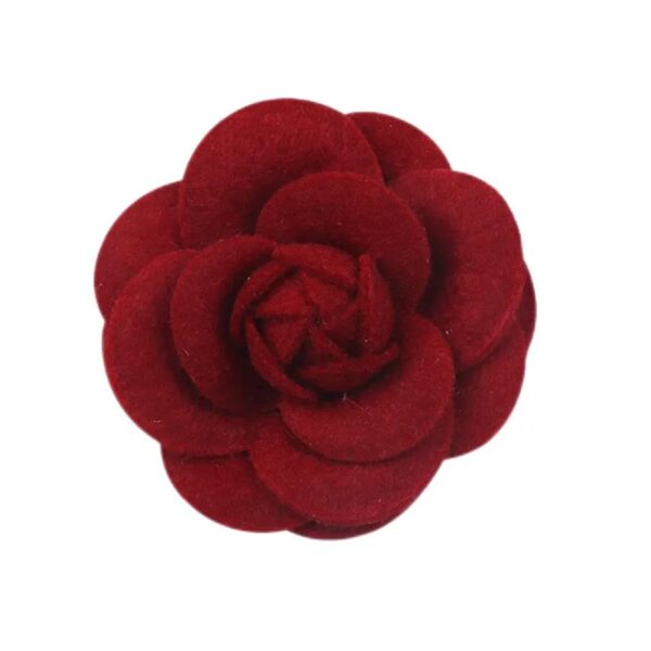 Elegant Camellia Fabric Brooch – Unisex Floral Pin