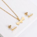 Triple Heart Gold-Plated Jewellery Set β Stainless Steel Pendant & Earrings - Image 2