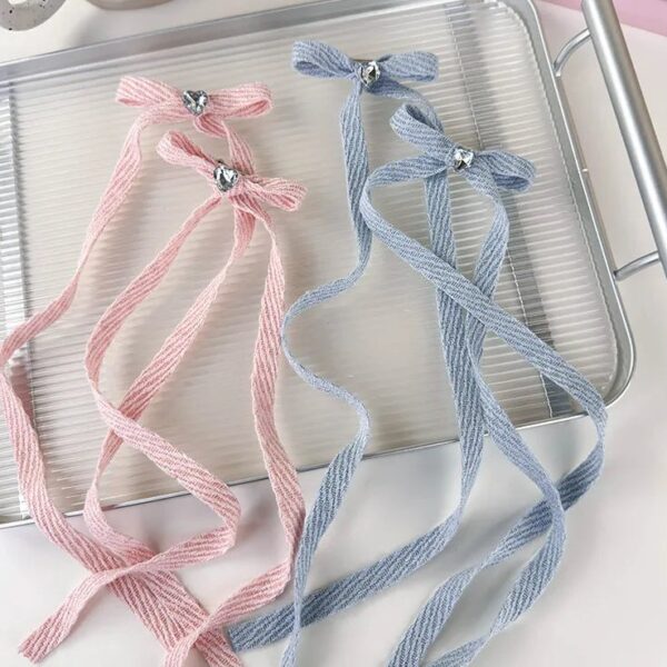 Long Ribbon Bow Hair Clip