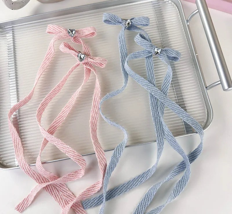 girl-women-s-casual-cute-bow-knot-cloth-hair-clip 1 Long Ribbon Bow Hair Clip - Image 1