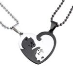 Cat Love Heart Pendant Necklace - Image 2