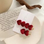 Simple Heart-Shaped Velvet Hair Clip – Minimal Romantic Style - Image 3
