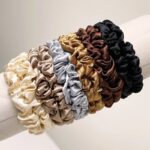 Classic Solid Satin Pleated Hair Tie – Elegant Everyday Scrunchie
