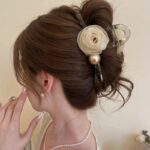 Women’s Simple Style Classic Flower Plastic Resin Hair Claw