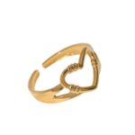 Golden Heart Open Ring - Image 2